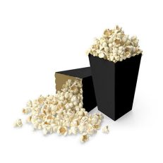 Siyah Renk Popcorn / İkram Kutusu