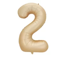 Karamel 2 Rakamı Folyo Balon