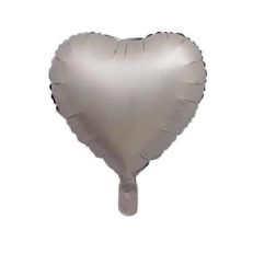 Gümüş Retro Saten Kalp Folyo Balon