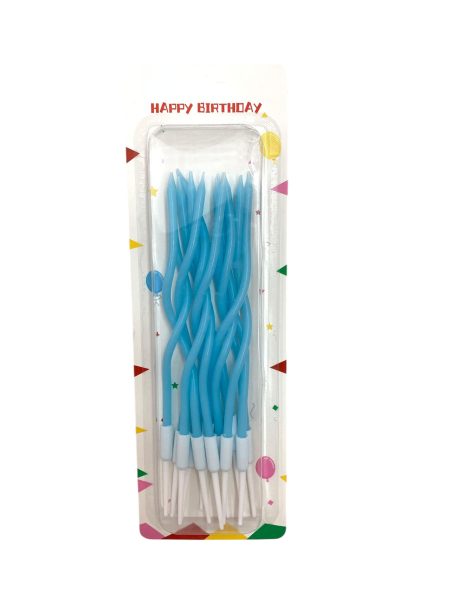 Mavi Kıvrımlı Mum