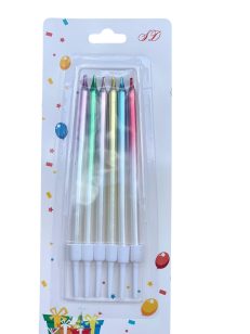 Parlak Metalik Renkli Mum