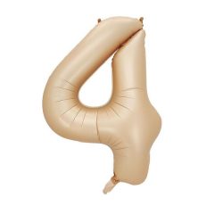 Karamel 4 Rakamı Folyo Balon