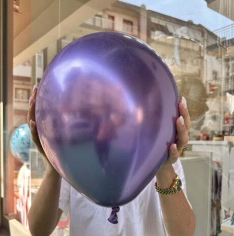Krom Parlak Mor Lateks Balon