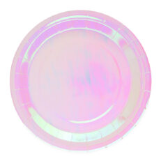 Pembe Holografik Parti Tabağı