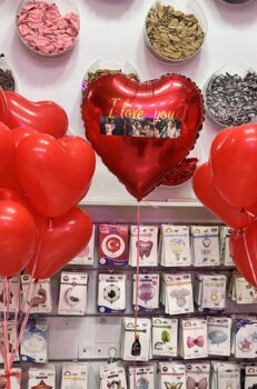 Resimli Üzeri Yazılı Kırmızı Kalp Folyo Balon