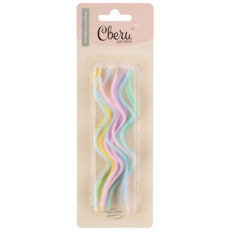 Kıvrık Makaron Renkte Mumlar