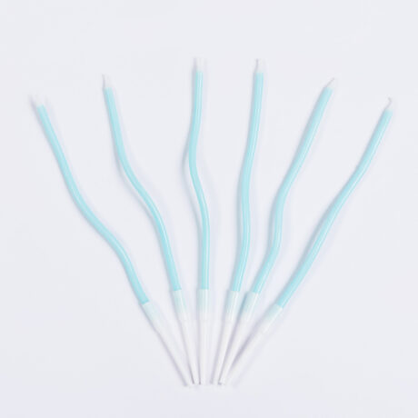 Açık Mavi Kıvrık Mum