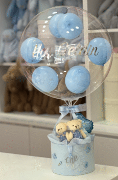Ayıcıklı Hoş Geldin Bebek Balon Kutusu